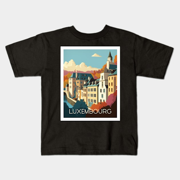 LUXEMBOURG Kids T-Shirt by MarkedArtPrints